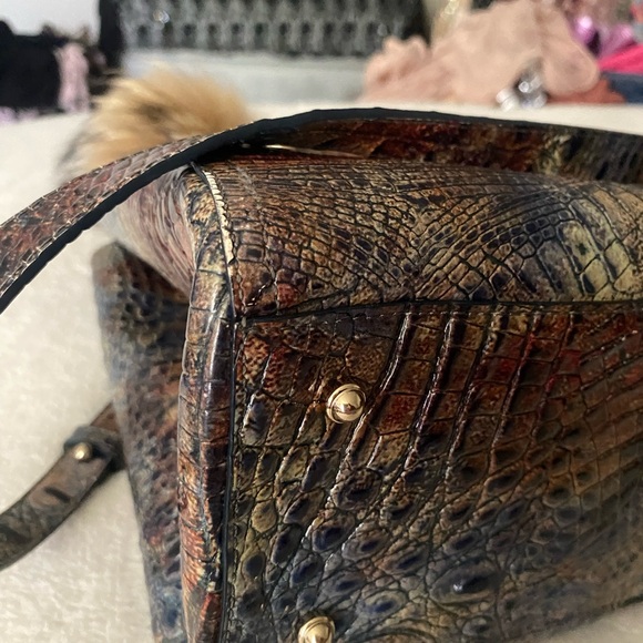 Brahmin Cedar Finley Carryall🤎💙 RARE HTF💎 - Picture 6 of 12